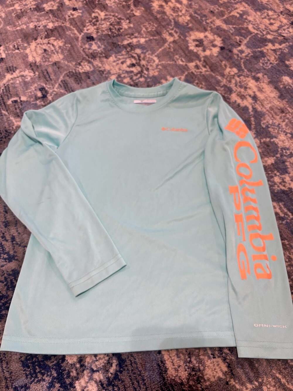 Columbia Terminal Tackle Long Sleeve Shirt Size S (8) Teal